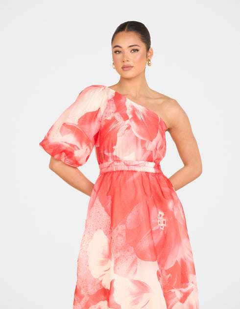 Quartz One Shoulder Maxi Dress